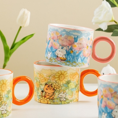 Técnicas de impressão de tela de seda U Creative Cup Gift Box Set para um espaço de vida único
