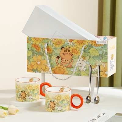 Técnicas de impressão de tela de seda U Creative Cup Gift Box Set para um espaço de vida único