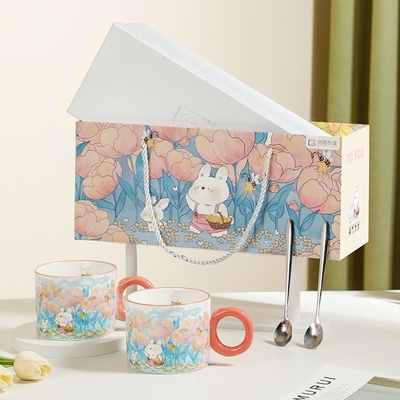Técnicas de impressão de tela de seda U Creative Cup Gift Box Set para um espaço de vida único