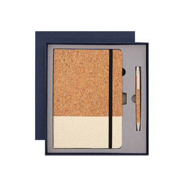 Office Cork Creative PU Splicing Notebook Set de Negócios Caso de Ação de Graças