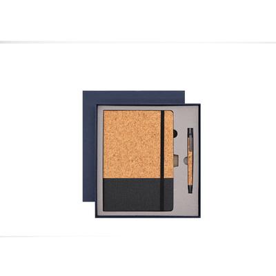Office Cork Creative PU Splicing Notebook Set de Negócios Caso de Ação de Graças