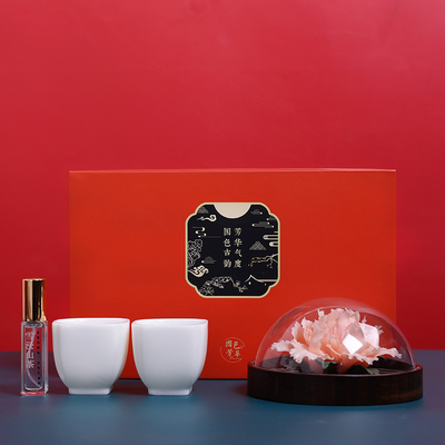 Logotipo Peony Cerâmica Aromas Conjunto feito à mão O presente perfeito para produtos de escritório final