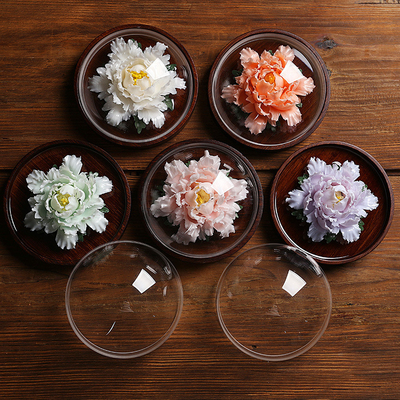 Logotipo Peony Cerâmica Aromas Conjunto feito à mão O presente perfeito para produtos de escritório final
