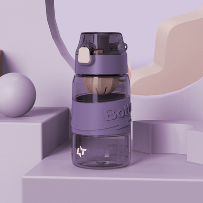 Garrafa de água fitness de 500 ml Desenho portátil e anti-caída Ótimo para atividades de empresa