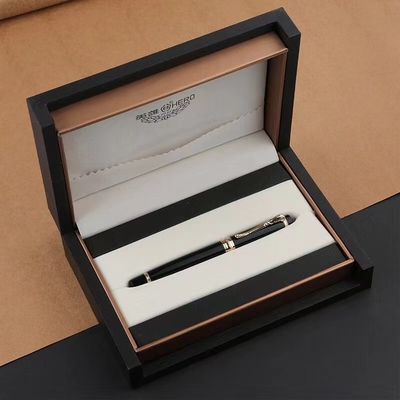 Presente de negócios caneta de tinta de fonte de metal com logotipo personalizado e impressão gráfica em 1 cor