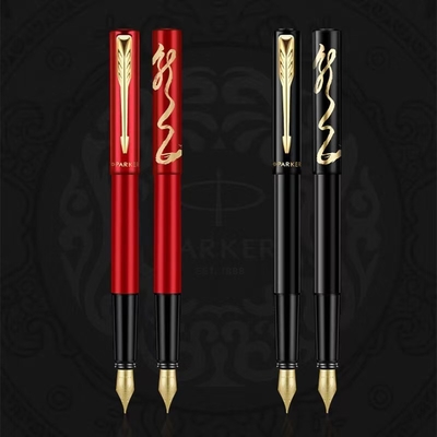 Caneta de tinta para escritura suave de ouro para negócios Caixa de presente Preto Vermelho Edição Especial