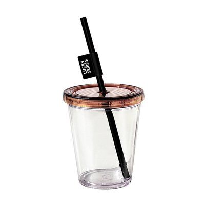 Impressão UV Copo de café de palha de cerveja fria de verão com tampa Copo conveniente e elegante