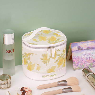 Conjunto de presentes elegante Saco sanitário de grande capacidade com cilindro de flores escondido