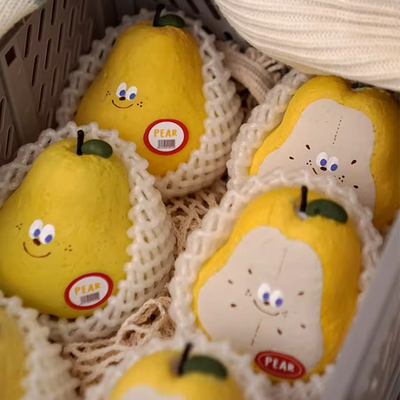 Caixa de presente de velas perfumadas de pêra amarela para o Dia dos Namorados