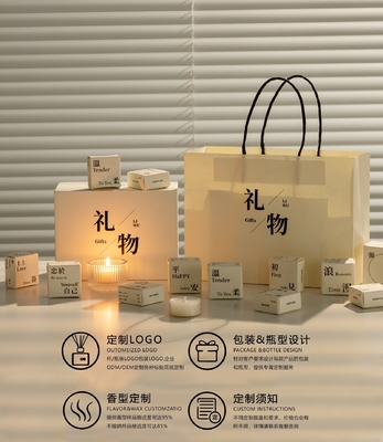 Agência de viagens Candelas brancas de aromaterapia direcionadas Caixa de presente Mini velas para interiores
