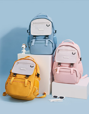 Aihua Shiqing Mochila de estilo japonês coreano de grande capacidade Anti-espalhamento de colisão de cores Saco de computador Regalo de entrada