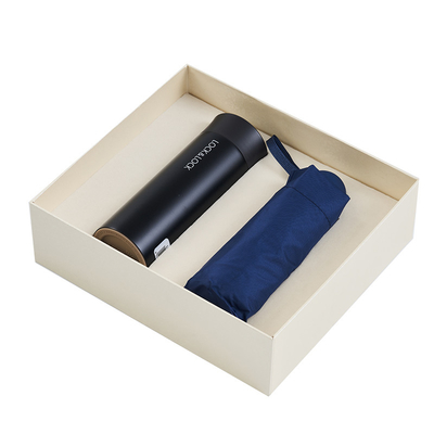 Gifts Lock Enjoy Set D Lock Thermos Cup Um guarda-chuva portátil UV com cor personalizada