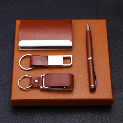 Impressão UV Regalo de Souvenirs de Conmemoração Chave de Chave Criativa USB Drive Set de caneta de assinatura