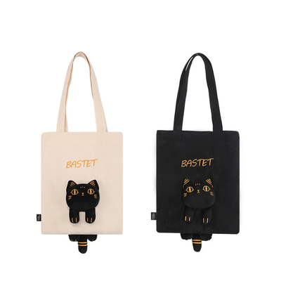 Logotipo do cliente Gaia Anderson Saco de lona de gato Saco de ombro de pelúcia Saco diagonal