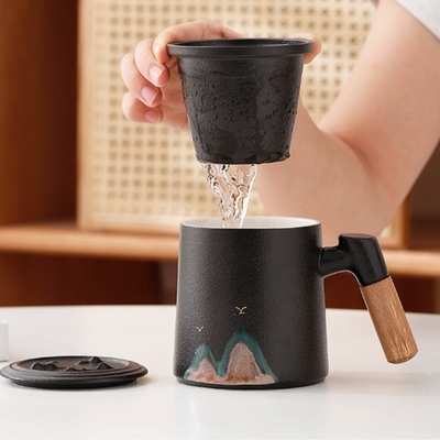 Criativo Qianli Jiangshan Office Cup Set Perfeito Novidade Presentes para Hotel e Resort
