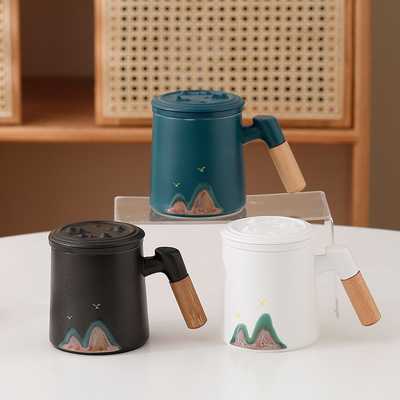 Criativo Qianli Jiangshan Office Cup Set Perfeito Novidade Presentes para Hotel e Resort