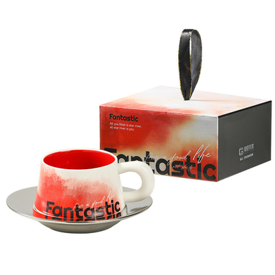 Capacidade Copo de água Copo grande de arte Latte na série Fantesi para presentes de negócios personalizados