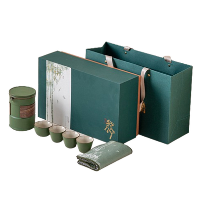 Conjunto de presentes Conjunto de chá do logotipo do cliente Chá-chave Master Cup Cup*3 Toalha de chá*1