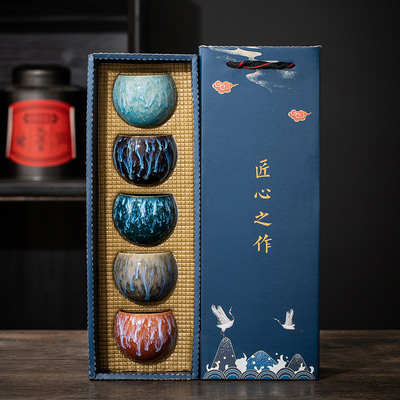 Kiln Change Master Cup Tea Cup Set para presentes corporativos Dimensões e formas personalizadas