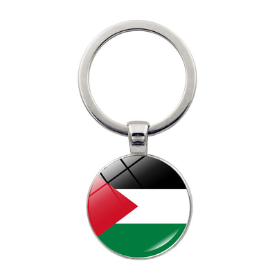 Ligação de zinco Metal Chave de Chave da Bandeira Nacional Pendente Cristal Chave Jewelry Map Hot Trend
