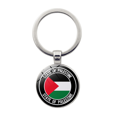 Ligação de zinco Metal Chave de Chave da Bandeira Nacional Pendente Cristal Chave Jewelry Map Hot Trend