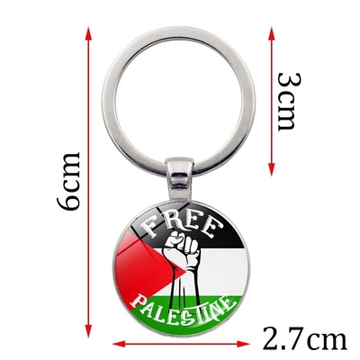 Ligação de zinco Metal Chave de Chave da Bandeira Nacional Pendente Cristal Chave Jewelry Map Hot Trend