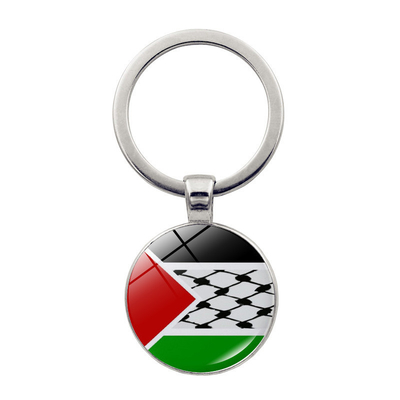 Ligação de zinco Metal Chave de Chave da Bandeira Nacional Pendente Cristal Chave Jewelry Map Hot Trend