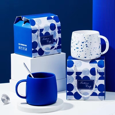 Logotipo personalizado aceito Geful Home Klein Blue Mug Color Boxrac para ocasião do ano