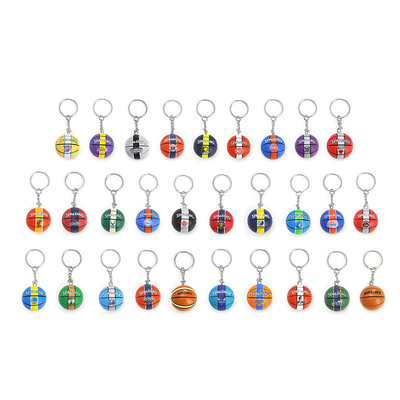 Desporto Encontro Actividade Presentes Silicone Mini Basquetebol Futebol Voleibol Keychain Pendente
