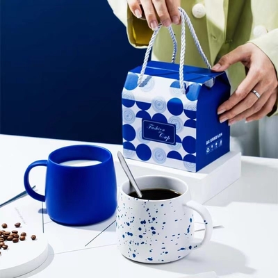 Logotipo personalizado aceito Geful Home Klein Blue Mug Color Boxrac para ocasião do ano