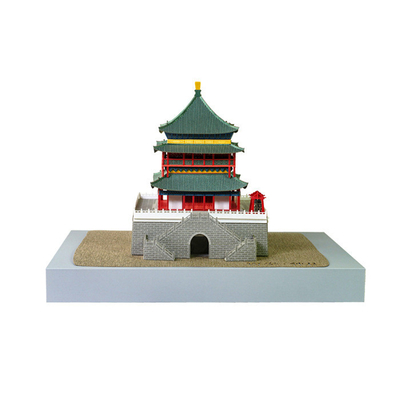 Torre do Sino de Xi'an 3D Papel Esculptura Puzzle para Cérebro Movendo Cultural e Criativo Dom