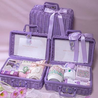 Cesto de piquenique roxo avançado ideal para atividades e presentes de aniversário para mulheres