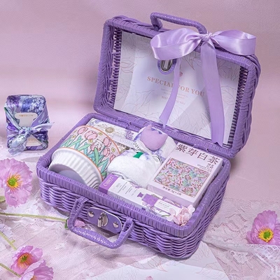 Cesto de piquenique roxo avançado ideal para atividades e presentes de aniversário para mulheres