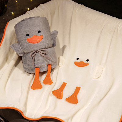 Cartoon Duck Lunch Rest Air Conditioning Roll Blanket Mantenha os seus empregados confortáveis
