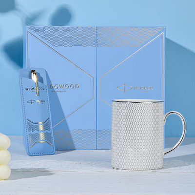 IM Twilight City Pearl Pen Wedgwood Platinum Geometry Mug conjunto conjunto para evento de presente
