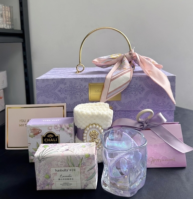 Conjunto de presentes de casamento exclusivo Caixa de doces de metal roxo ecológico para amantes de automóveis