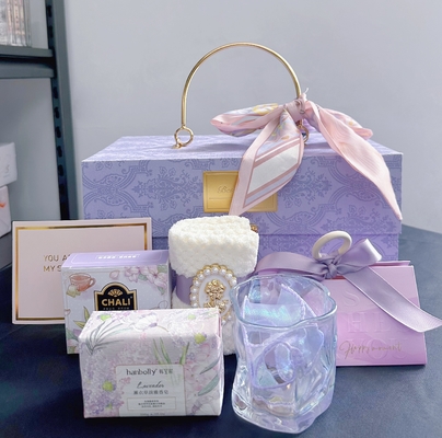 Conjunto de presentes de casamento exclusivo Caixa de doces de metal roxo ecológico para amantes de automóveis