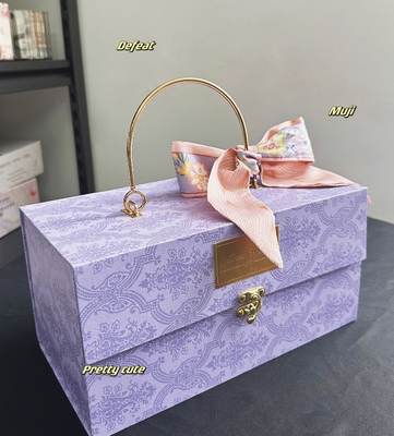 Conjunto de presentes de casamento exclusivo Caixa de doces de metal roxo ecológico para amantes de automóveis