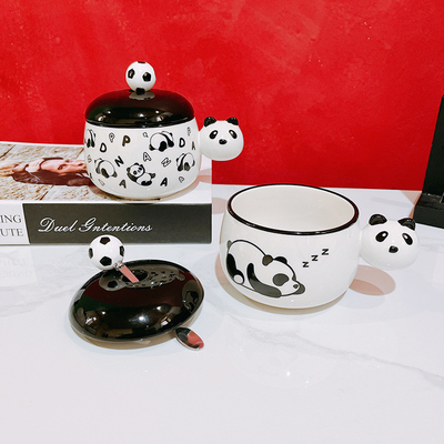 Técnicas de impressão de tela de seda para gráficos Bonitos preto e branco Chubby Mug B2B Regalo