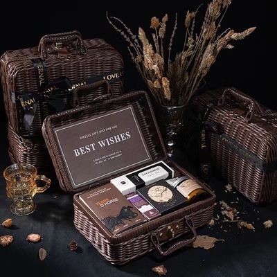 Set de presentes de negócios de hotéis e resorts Caixa de vinho de café com impressão gráfica a 1 cor