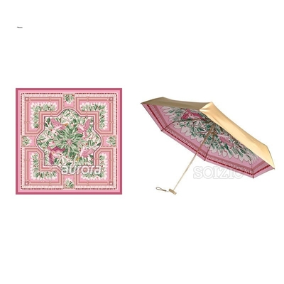 Mulberry Silk Square Scarf and Folding Umbrella Set para soluções corporativas de presentes