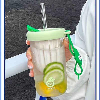 Copo de Separação de Chá Copo de Chá 500ml de Alta Aparência Copo de Extração a Frio com Copo de Água de Palha Actividade Regalo