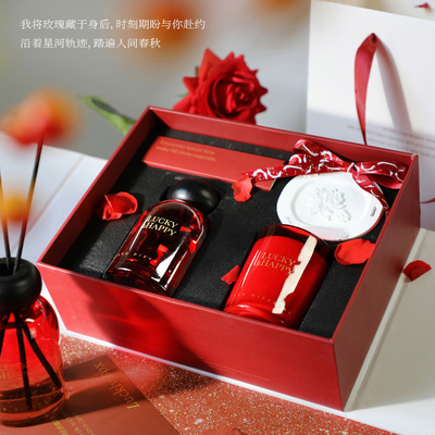 Impressão de tela de seda Aromaterapia interior Cadeira de presente de velas de aromaterapia para ano