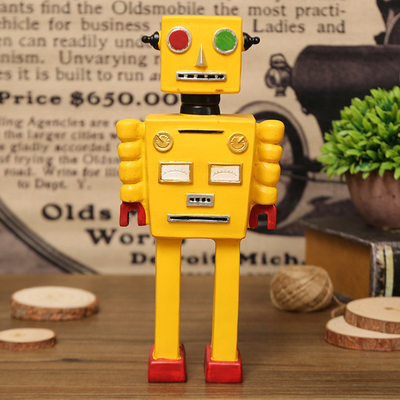 Decorações de janelas e artesanato para o Dia do Pai Decorações de modelos de robô retro