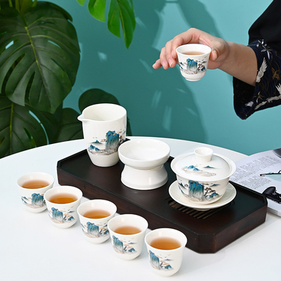 Qianshan Ovelhas Gordas Jade Kung Fu Set de Chá Perfeito Companheiro de Negócios