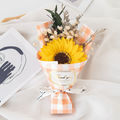 4 gráficos coloridos Impresso Festival Bouquet Sabão Flor Perfeito para Regalo de Volta à Escola