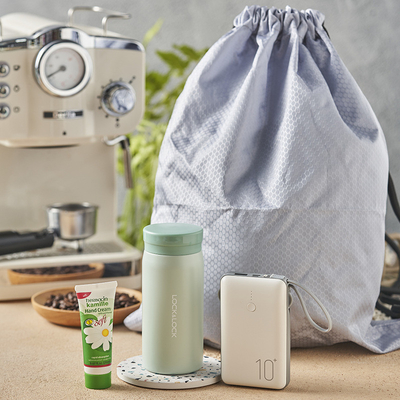 Le Buckle Copo isolado 200 ml Fornecedor de energia móvel Mochila impermeável Creme de mão Presente de negócios