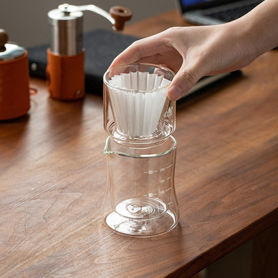 Conjunto de café Star Clear Drip Pot para agricultura sem mangueira e moedor de feijão incluído