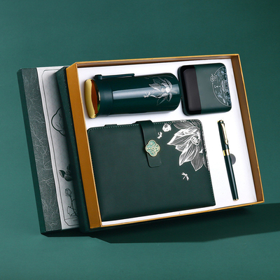 Colour Printed Business Gift Set Bloco de anotações Copo e caneta de isolamento para logotipo personalizado