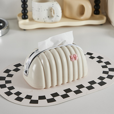 Agência de viagens criativa decoração estilo creme caixa de tecido para organização de secretária e gaveta